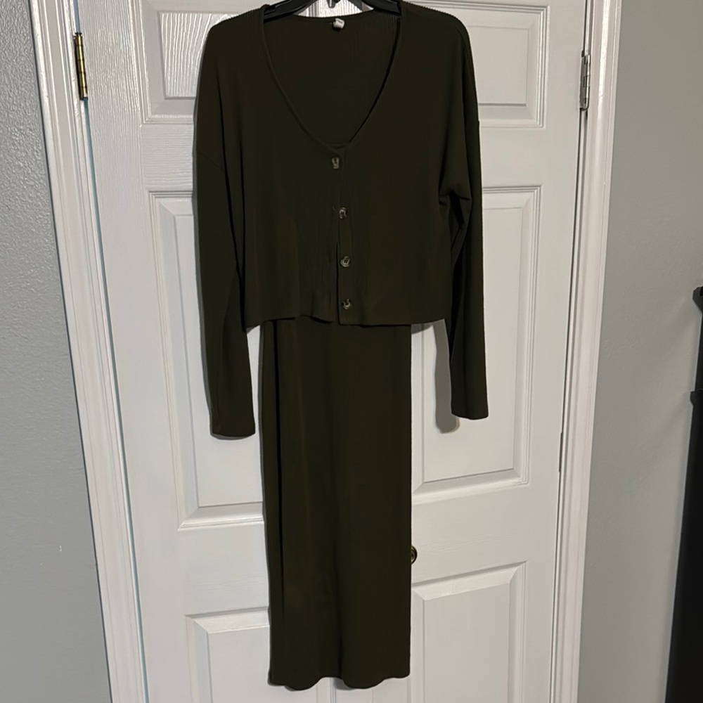 Large Olive Green Women's Dress